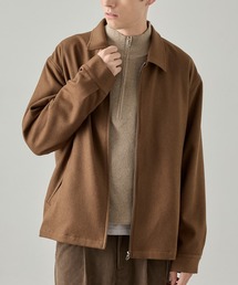 【EASENCE】＜DAILY REFINEDシリーズ＞ウーリッシュツイル ショート ジップブルゾン / イージーケア・UVカット