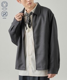 EASENCE（イーズエンス）の「【EASENCE】＜DAILY REFINEDシリーズ＞ウーリッシュツイル ショート ジップブルゾン / イージーケア・UVカット（ブルゾン）」