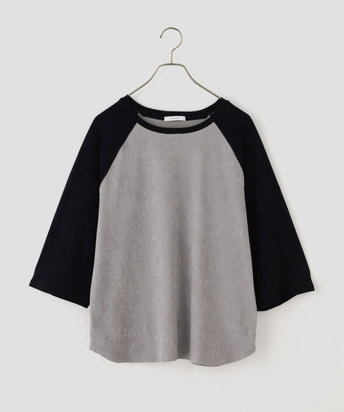 JOURNAL STANDARD(ジャーナルスタンダード)の「アセテートベロアラグランT(Tシャツ/カットソー・レディース・ネイビー/ブラックミックス・FREE)」の11枚目の写真