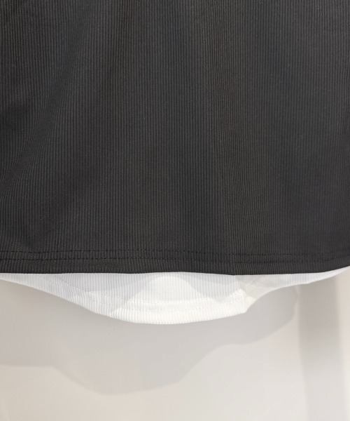 Beststore(ベストストア)の「フェイクレイヤード 重ね着風 リブカットソー Tシャツ 長袖(Tシャツ/カットソー・レディース・ブラック/グレー・FREE)」の16枚目の写真