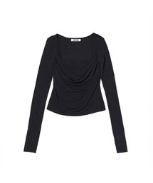 Kate Moss Drapery Top Black