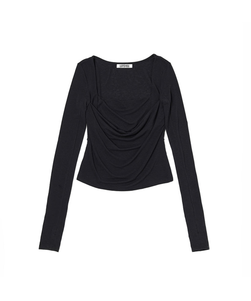 LOTSYOU(ロッツユー)の「Kate Moss Drapery Top Black(Tシャツ/カットソー・レディース・その他・OS)」の6枚目の写真