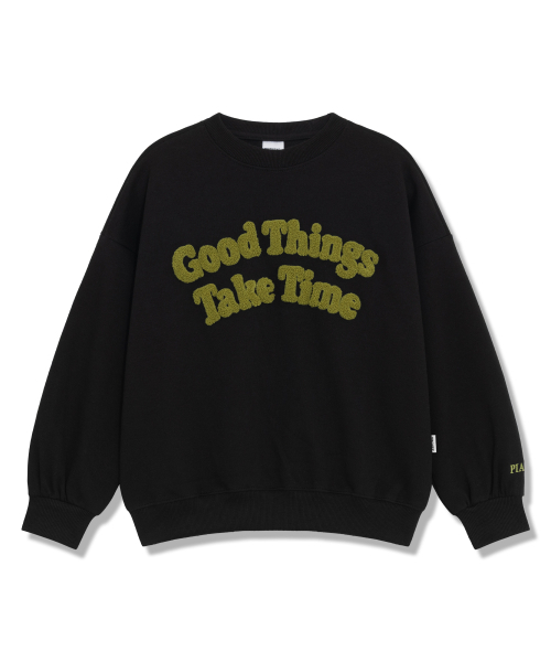 PIANER KIDS(ピアネールキッズ)の「ブークル刺繍オーバーサイズスウェット(ブラック)(スウェット・レディース・ブラック・L(140-150cm)/XL(150-160㎝)/S(120-130cm)/M(130-140cm))」の9枚目の写真