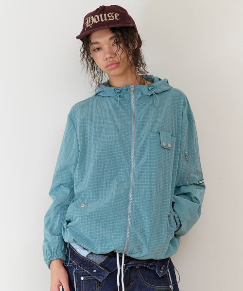 THEVINYLHOUSE(ザバイニルハウス)の「RIBSTOP SHEER WINDBREAKER BLUE(ナイロンジャケット・メンズ・その他・SMALL/MEDIUM/LARGE)」の1枚目の写真