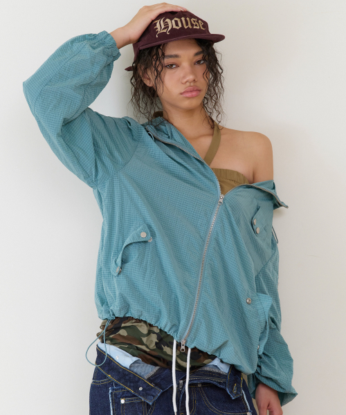 THEVINYLHOUSE(ザバイニルハウス)の「RIBSTOP SHEER WINDBREAKER BLUE(ナイロンジャケット・メンズ・その他・SMALL/MEDIUM/LARGE)」の3枚目の写真