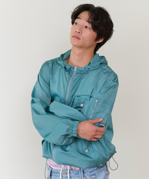 THEVINYLHOUSE(ザバイニルハウス)の「RIBSTOP SHEER WINDBREAKER BLUE(ナイロンジャケット・メンズ・その他・SMALL/MEDIUM/LARGE)」の5枚目の写真