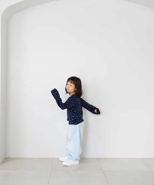 LOWRYS FARM（ローリーズファーム）の「パターンメッシュ２ＰＬＳ  1057781（Tシャツ/カットソー・キッズ・アイボリー/グレー/ネイビー・110cm/120cm/130cm/140cm/150cm）」の10枚目の写真