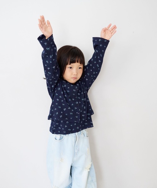 LOWRYS FARM（ローリーズファーム）の「パターンメッシュ２ＰＬＳ  1057781（Tシャツ/カットソー・キッズ・アイボリー/グレー/ネイビー・110cm/120cm/130cm/140cm/150cm）」の5枚目の写真