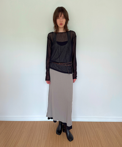 DIAGONAL（ダイアゴナル）の「LACE POINT SEE THROUGH TOP (black)（Tシャツ/カットソー・レディース・その他・FREE）」の4枚目の写真