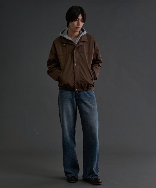 sedacle（セダクル）の「High Neck Blouson／ハイネック ブルゾン（ブルゾン・メンズ・ダークブラウン/ベージュ・SMALL/MEDIUM/LARGE）」の12枚目の写真