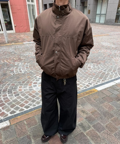 sedacle（セダクル）の「High Neck Blouson／ハイネック ブルゾン（ブルゾン・メンズ・ダークブラウン/ベージュ・SMALL/MEDIUM/LARGE）」の6枚目の写真