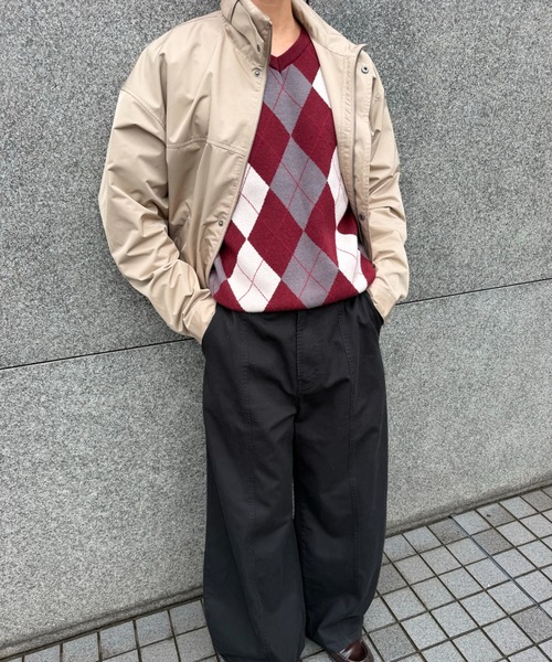 sedacle（セダクル）の「High Neck Blouson／ハイネック ブルゾン（ブルゾン・メンズ・ダークブラウン/ベージュ・SMALL/MEDIUM/LARGE）」の17枚目の写真
