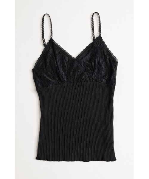 SLY(スライ)の「LACE DOCKING CAMI TOPS レースドッキングキャミトップス 秋服(キャミソール・レディース・バーガンディー/ブラック/ブラウン・FREE)」の2枚目の写真