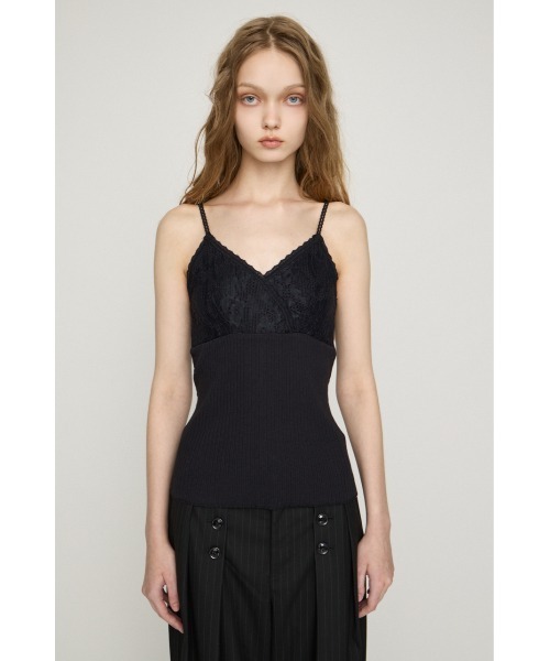 SLY(スライ)の「LACE DOCKING CAMI TOPS レースドッキングキャミトップス 秋服(キャミソール・レディース・バーガンディー/ブラック/ブラウン・FREE)」の4枚目の写真
