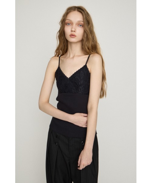 SLY(スライ)の「LACE DOCKING CAMI TOPS レースドッキングキャミトップス 秋服(キャミソール・レディース・バーガンディー/ブラック/ブラウン・FREE)」の5枚目の写真