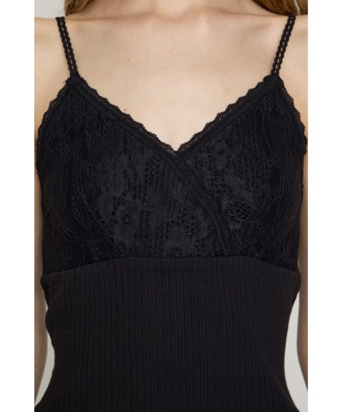 SLY(スライ)の「LACE DOCKING CAMI TOPS レースドッキングキャミトップス 秋服(キャミソール・レディース・バーガンディー/ブラック/ブラウン・FREE)」の8枚目の写真