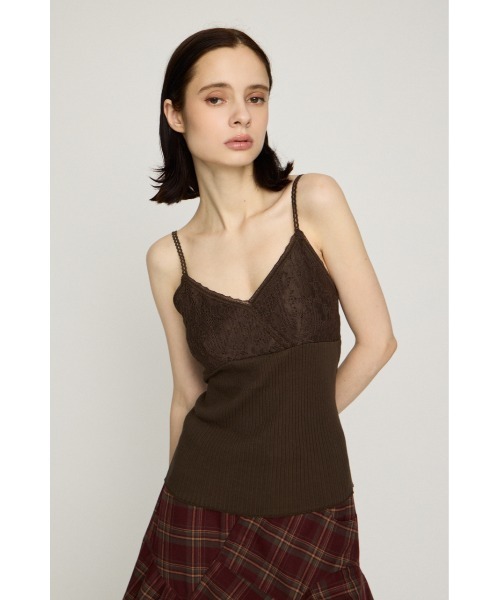 SLY(スライ)の「LACE DOCKING CAMI TOPS レースドッキングキャミトップス 秋服(キャミソール・レディース・バーガンディー/ブラック/ブラウン・FREE)」の13枚目の写真