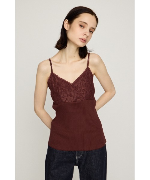 SLY(スライ)の「LACE DOCKING CAMI TOPS レースドッキングキャミトップス 秋服(キャミソール・レディース・バーガンディー/ブラック/ブラウン・FREE)」の16枚目の写真