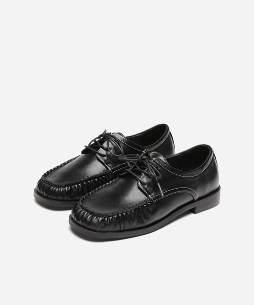 MAC MOC(マックモック)の「LEON レオン クラシック レースアップ ダービー ローファー_2colors(バレエシューズ・レディース・ブラウン/ブラック・22.5cm/24cm/24.5cm/23.5cm/23cm/25cm)」の1枚目の写真