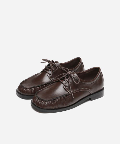 MAC MOC(マックモック)の「LEON レオン クラシック レースアップ ダービー ローファー_2colors(バレエシューズ・レディース・ブラウン/ブラック・22.5cm/24cm/24.5cm/23.5cm/23cm/25cm)」の4枚目の写真