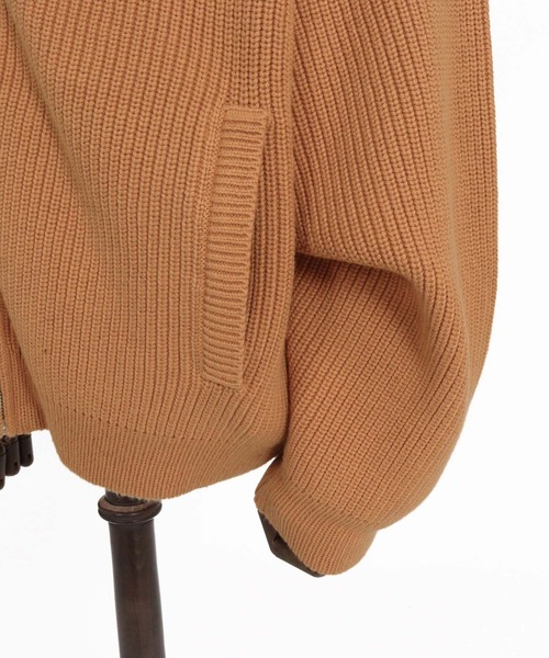 ADAM PATEK(アダムパテック)の「mj12013-rough knitfabric work jkt ニットブルゾン(AP2621014)(ブルゾン・メンズ・ダークグレー/キャメル・1/2)」の21枚目の写真