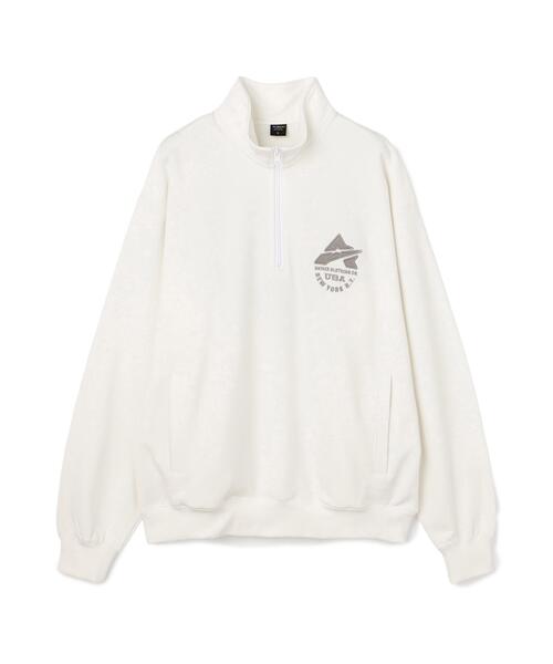 AVIREX(アヴィレックス)の「《WEB&DEPOT限定》VARSITY HALF ZIP SWEAT / バーシティ ハーフジップ スウェット / AVIREX / アヴィレックス(スウェット・メンズ・オリーブ系1/レッド系その他4/ホワイト/ブラック・L/M/2XL/XL/S)」の1枚目の写真