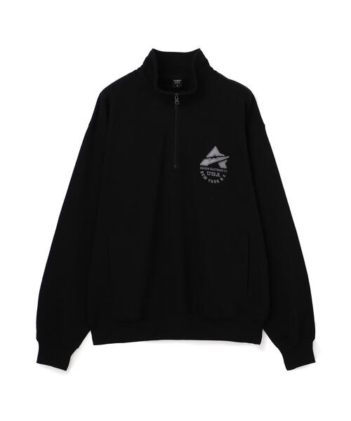 AVIREX(アヴィレックス)の「《WEB&DEPOT限定》VARSITY HALF ZIP SWEAT / バーシティ ハーフジップ スウェット / AVIREX / アヴィレックス(スウェット・メンズ・オリーブ系1/レッド系その他4/ホワイト/ブラック・L/M/2XL/XL/S)」の2枚目の写真