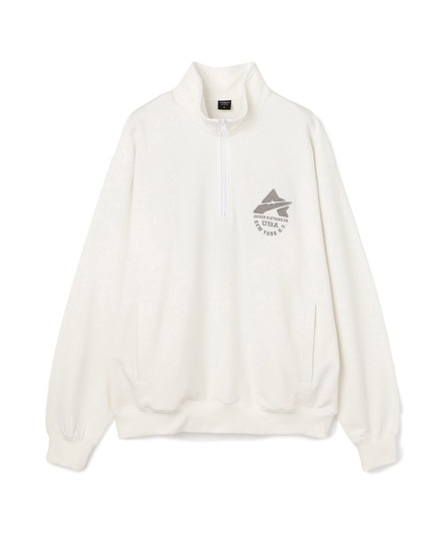 AVIREX(アヴィレックス)の「《WEB&DEPOT限定》VARSITY HALF ZIP SWEAT / バーシティ ハーフジップ スウェット / AVIREX / アヴィレックス(スウェット・メンズ・オリーブ系1/レッド系その他4/ホワイト/ブラック・L/M/2XL/XL/S)」の5枚目の写真