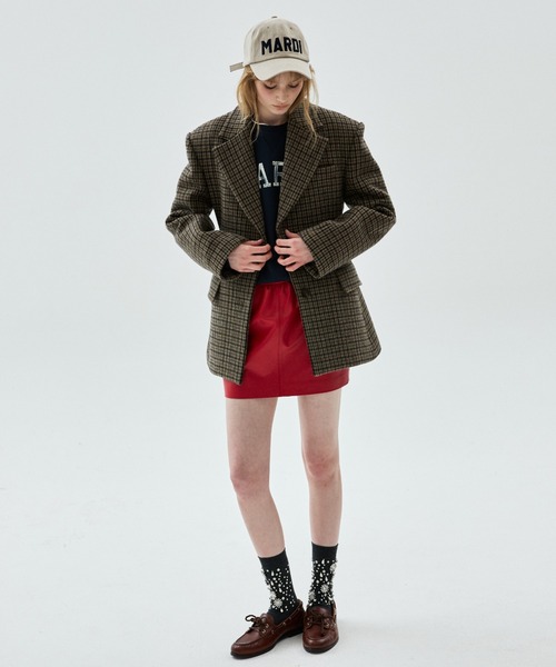 Mardi Mercredi（マルディメクルディ）の「CROPPED SWEATSHIRT RAGLAN MARDI SERIF LOGO / クロップド スウェットシャツ ラグラン マルディ セリフ ロゴ（スウェット・レディース・ブラック/ネイビー/ライトブラウン/グレー・FREE）」の16枚目の写真