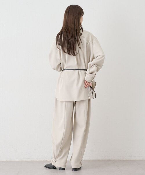mystic(ミスティック)の「裾ボタンイージースラックス(その他パンツ・レディース・アイボリー/ブラウン・2/1)」の3枚目の写真