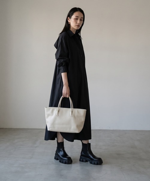 STYLE DELI(スタイルデリ)の「【BLK001】バックレスカットアウトシャツワンピース(ワンピース・レディース・ブラック・FREE)」の8枚目の写真