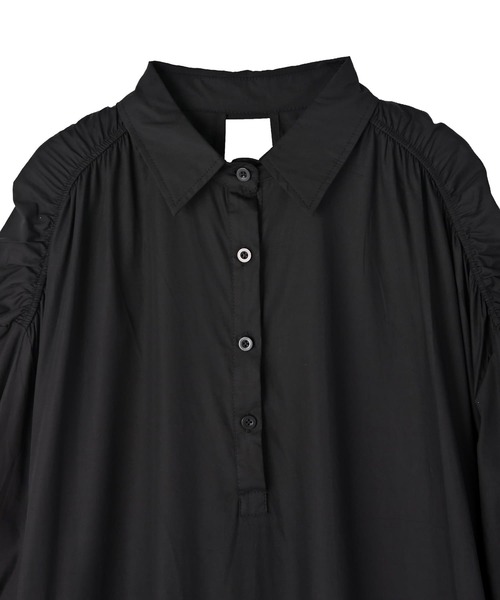 STYLE DELI(スタイルデリ)の「【BLK001】バックレスカットアウトシャツワンピース(ワンピース・レディース・ブラック・FREE)」の5枚目の写真