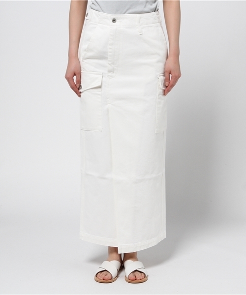 AMERICAN RAG CIE（アメリカンラグシー）の「デニムロングスカート（デニムスカート・レディース・グレー/ホワイト・FREE）」の3枚目の写真