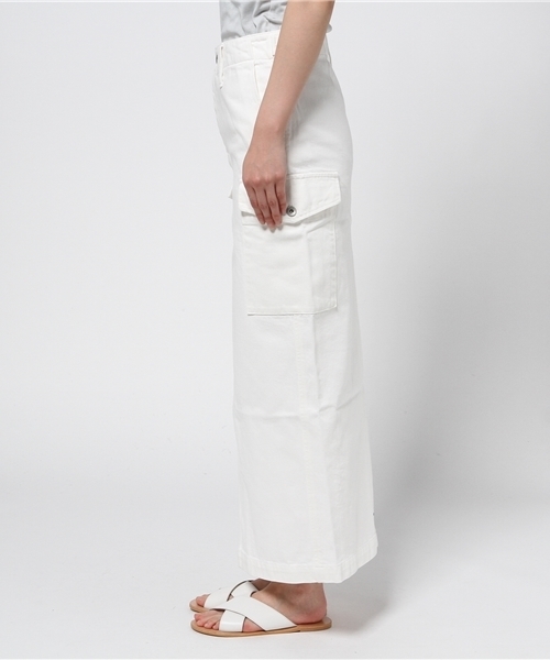 AMERICAN RAG CIE（アメリカンラグシー）の「デニムロングスカート（デニムスカート・レディース・グレー/ホワイト・FREE）」の4枚目の写真