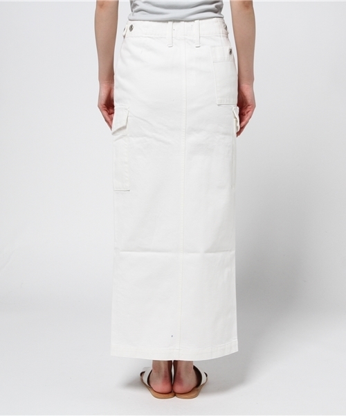 AMERICAN RAG CIE（アメリカンラグシー）の「デニムロングスカート（デニムスカート・レディース・グレー/ホワイト・FREE）」の5枚目の写真