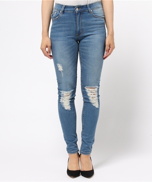 【菅沼ゆりWEAR着用アイテム】RES DENIMクラッシュスキニーパンツKITTY SKINNY 【菅沼ゆりWEAR着用アイテム】RES DENIMクラッシュスキニーパンツKITTY SKINNY