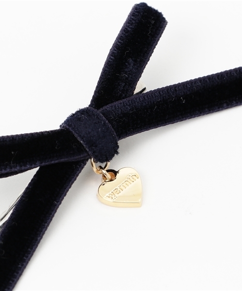 WARMTH（ワームス）の「warmth ベロアリボンクリップ（バレッタ/ヘアクリップ・レディース・ネイビー/ベージュ/ピンク・FREE）」の4枚目の写真