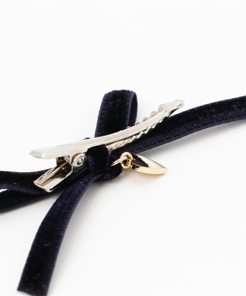 WARMTH（ワームス）の「warmth ベロアリボンクリップ（バレッタ/ヘアクリップ・レディース・ネイビー/ベージュ/ピンク・FREE）」の5枚目の写真