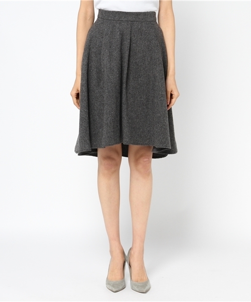 TRUDEA(トルディア)の「(日本製)イレギュラーヘムスカート(スカート・レディース・グレー/チャコールグレー・SMALL/MEDIUM/LARGE)」の3枚目の写真