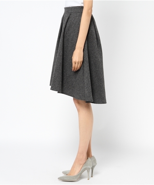 TRUDEA(トルディア)の「(日本製)イレギュラーヘムスカート(スカート・レディース・グレー/チャコールグレー・SMALL/MEDIUM/LARGE)」の4枚目の写真