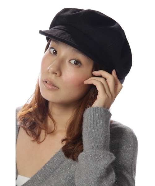 ROSE BUD（ローズバッド）の「(NY HAT)OLIVER CAP（キャスケット・レディース・ブラック/チャコールグレー・MEDIUM/LARGE）」の7枚目の写真