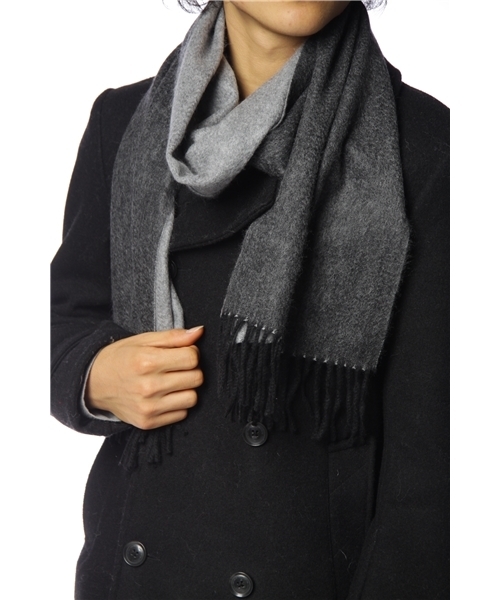 BEAUTY&YOUTH UNITED ARROWS（ビューティーアンドユースユナイテッドアローズ）の「BY ダブルフェイス カシミアマフラー（マフラー・メンズ・ブラック/ダークグレー/ネイビー/パープル・フリー）」の7枚目の写真
