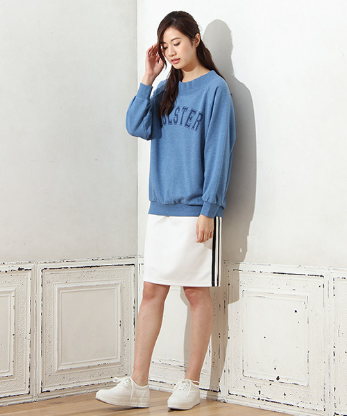 Honeys（ハニーズ）の「オフショルロゴスウェットプルオーバー（スウェット・レディース・ブラック/ピンク/オフホワイト/ブルー/グレー・M/L）」の15枚目の写真