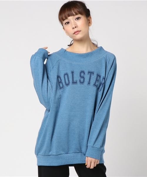 Honeys（ハニーズ）の「オフショルロゴスウェットプルオーバー（スウェット・レディース・ブラック/ピンク/オフホワイト/ブルー/グレー・M/L）」の4枚目の写真