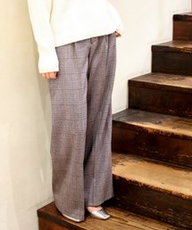plage | WO チェック ストレートパンツ◆(その他パンツ)