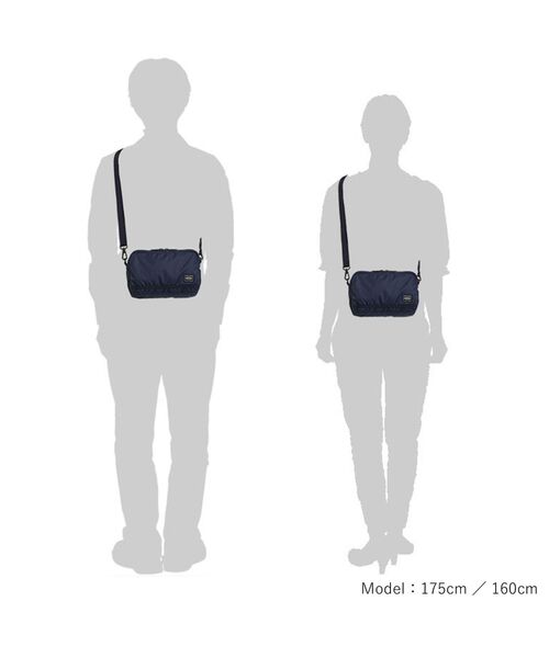 PORTER(ポーター)の「フラッシュ ショルダーバッグ(ショルダーバッグ・メンズ・ブラック/ネイビー・FREE)」の8枚目の写真