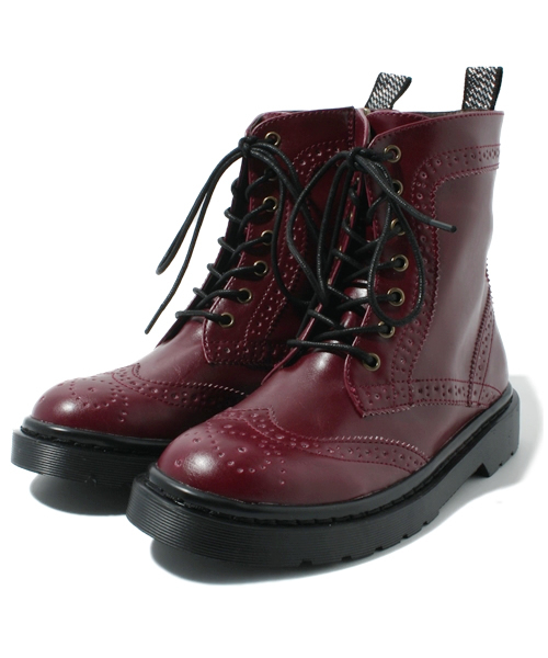 one after another NICE CLAUP（ワンアフターアナザーナイスクラップ）の「レースアップシューズ（ブーツ・レディース・ブラック/ボルドー/レオパード・MEDIUM/LARGE）」の3枚目の写真