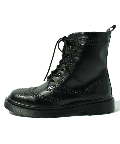 one after another NICE CLAUP（ワンアフターアナザーナイスクラップ）の「レースアップシューズ（ブーツ・レディース・ブラック/ボルドー/レオパード・MEDIUM/LARGE）」の4枚目の写真