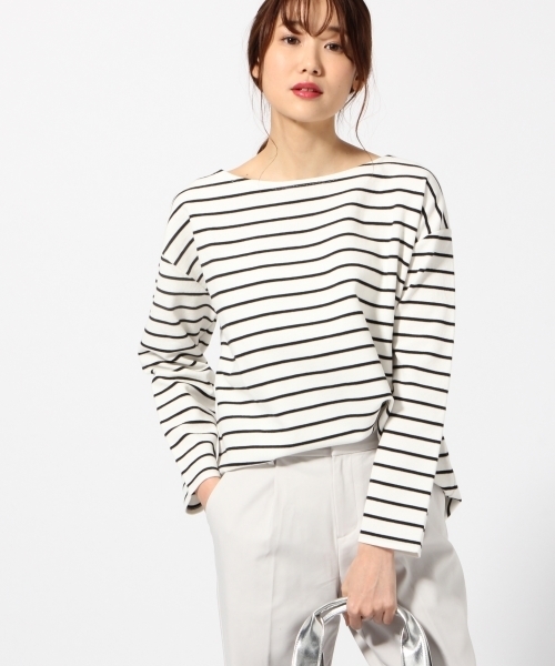 BLISS POINT（ブリスポイント）の「ハニカムボーダーボートT/785185（Tシャツ/カットソー・レディース・その他2/その他4/その他3/その他1・MEDIUM/LARGE）」の2枚目の写真