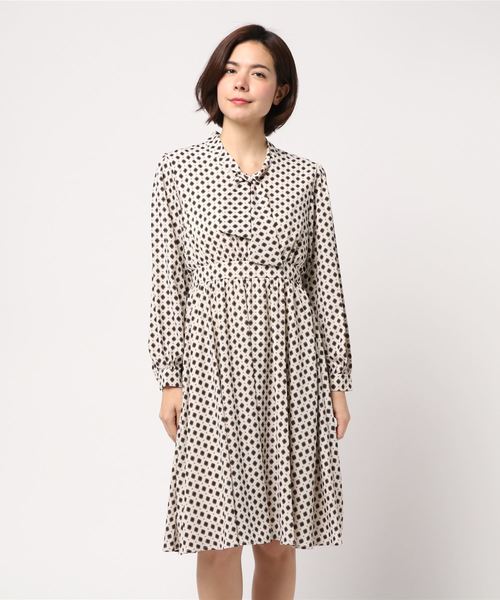 Archives アルシーヴ の ボータイ幾何学柄ワンピース ワンピース Wear Archives アルシーヴ の ボータイ幾何学柄ワンピース ワンピース Wear